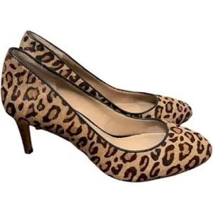 Banana Republic Leopard Print Calf Hair Almond Toe Size 9.5